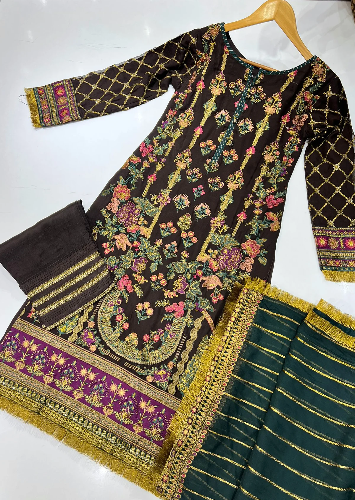 10 PECAN - Readymade - Baroque Chantelle Inspired Suit - Image 2