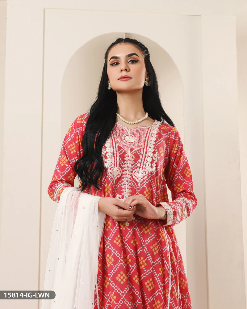 15814 Readymade Casual lawn Suit - Image 4