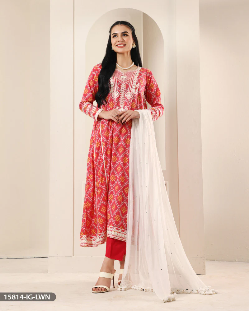 15814 Readymade Casual lawn Suit - Image 5