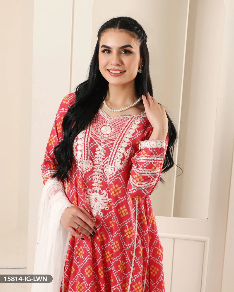 15814 Readymade Casual lawn Suit - Image 6