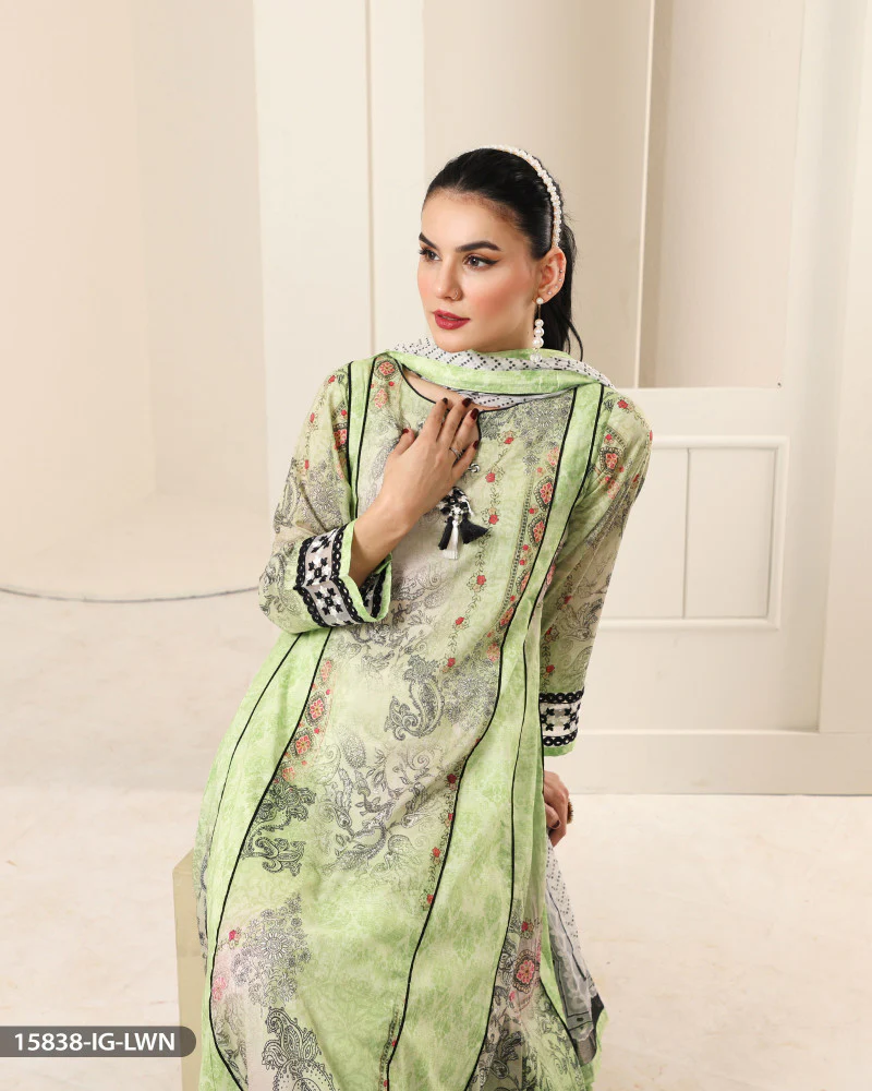 15838 Readymade Casual lawn Suit - Image 6