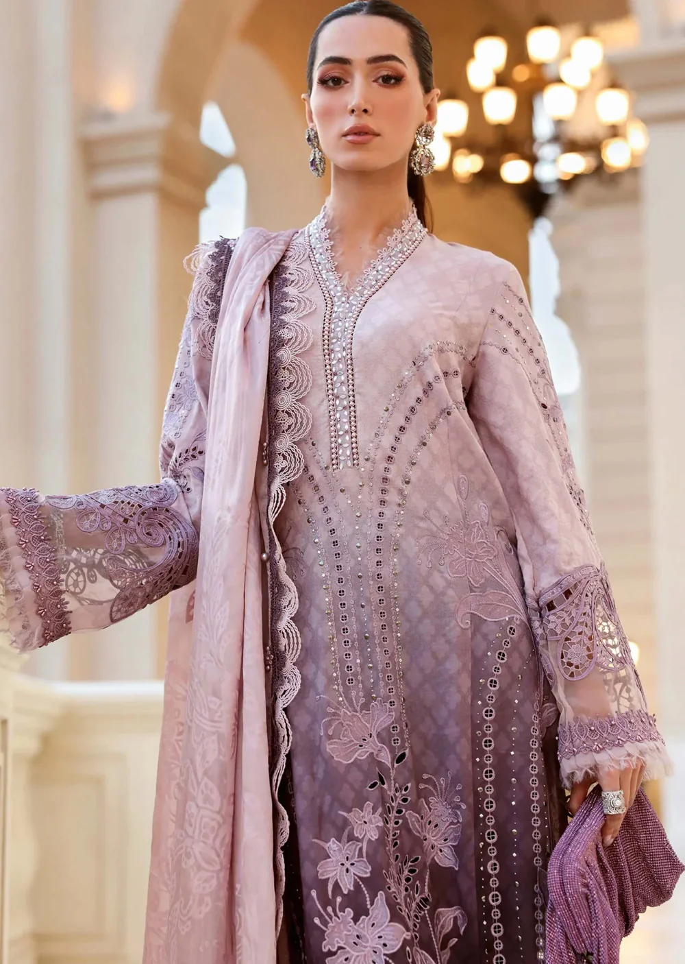 MPT2601-B Unstitched - Maria B LUXE LAWN 2026 - Image 2