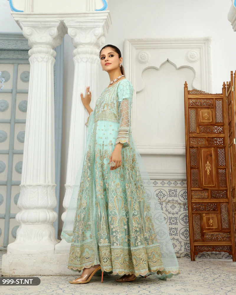 999 Turquoise Readymade Open Cut Maxi - Image 4