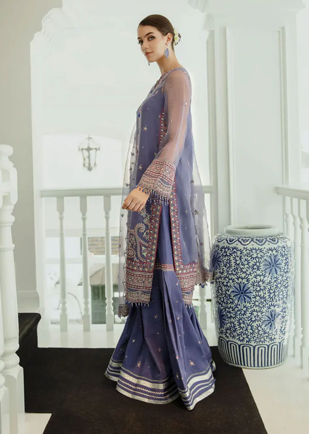 Rang e Sukhn - Meeral Readymade Organza Suit - Image 2