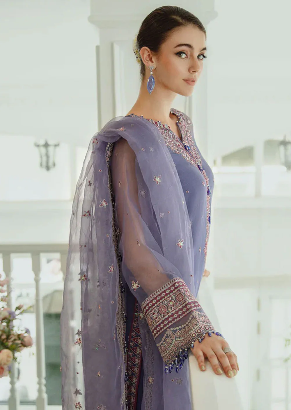 Rang e Sukhn - Meeral Readymade Organza Suit - Image 5