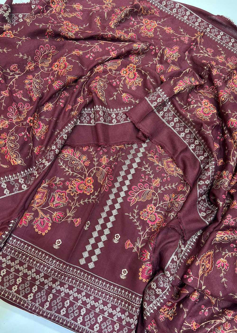ABGL01 Gul-Noor - Unstitched Winter Suit - Image 7