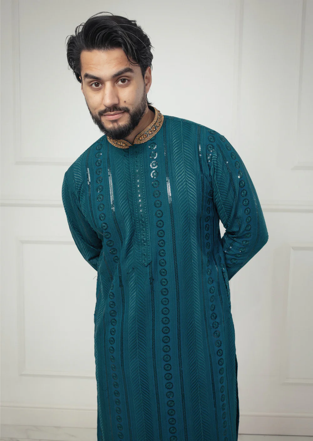 AK201 Mens Kurta Trouser Set 7 Colours - Image 13
