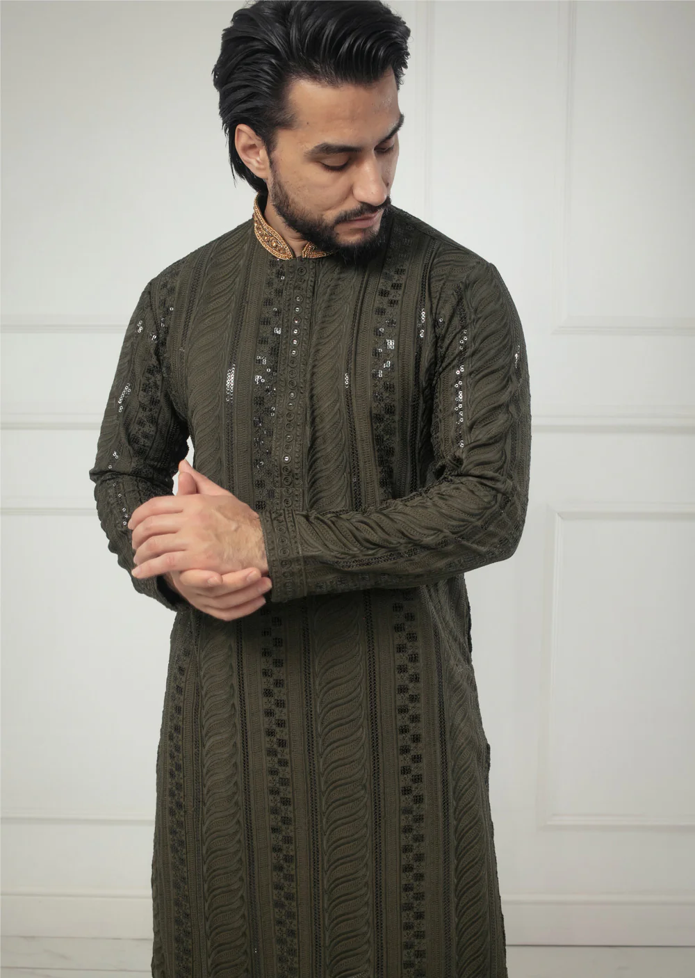 AK201 Mens Kurta Trouser Set 7 Colours - Image 18