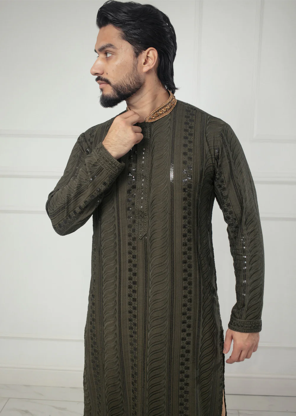 AK201 Mens Kurta Trouser Set 7 Colours - Image 19