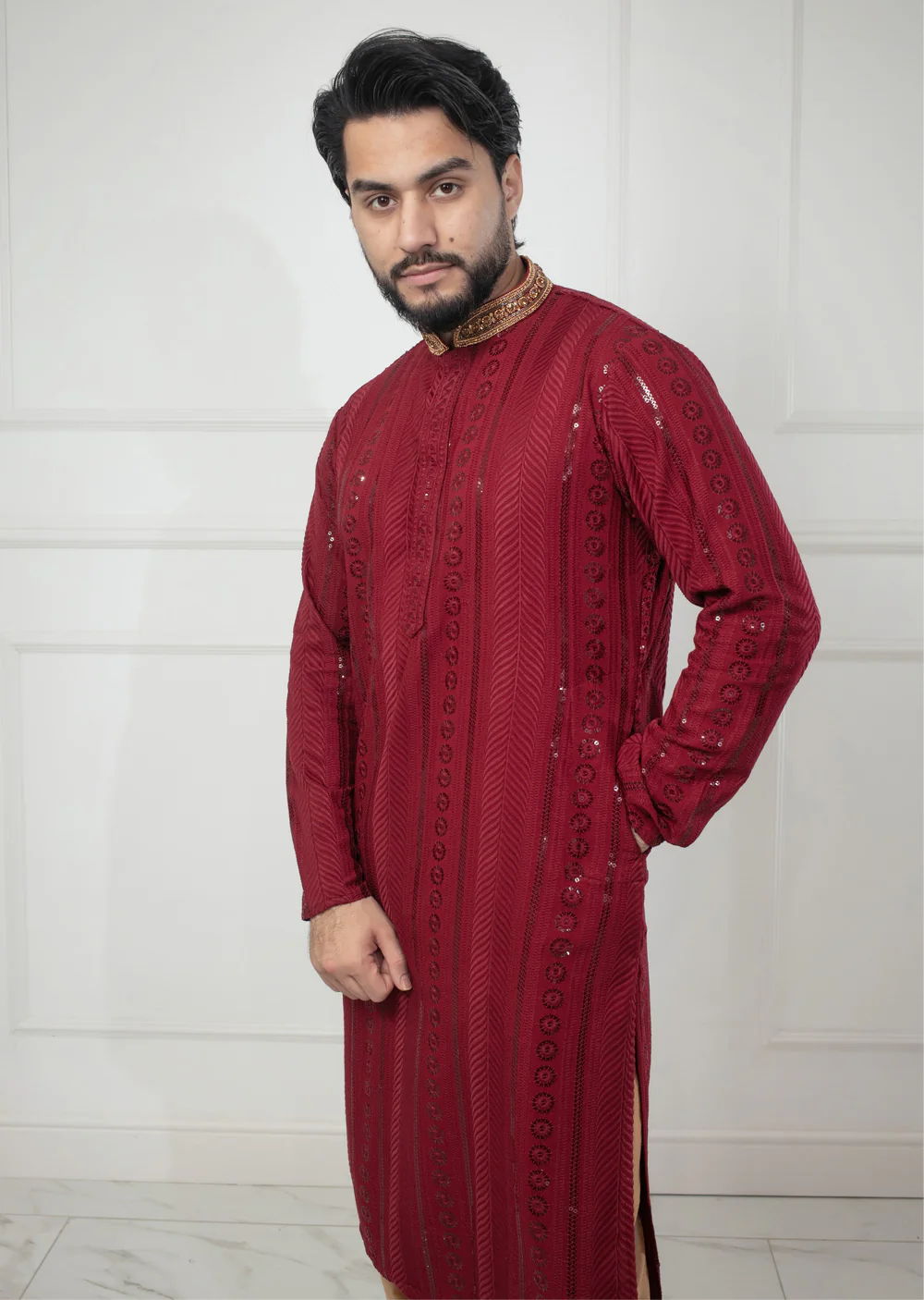 AK201 Mens Kurta Trouser Set 7 Colours - Image 23