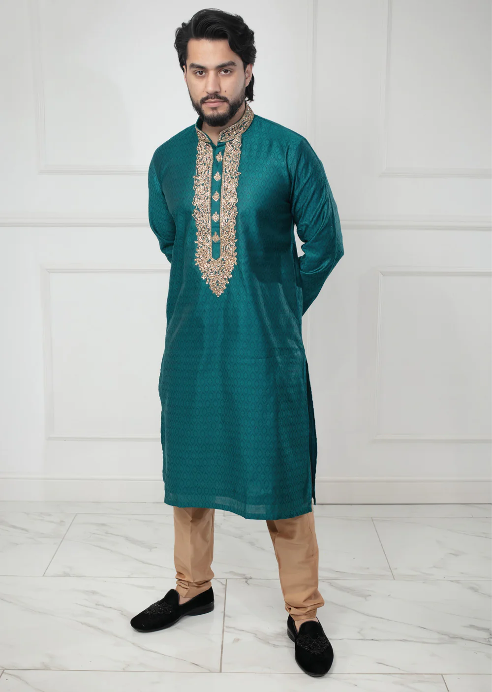 AK203 Father & Son Kurta Trouser - 5 Colours - Image 4