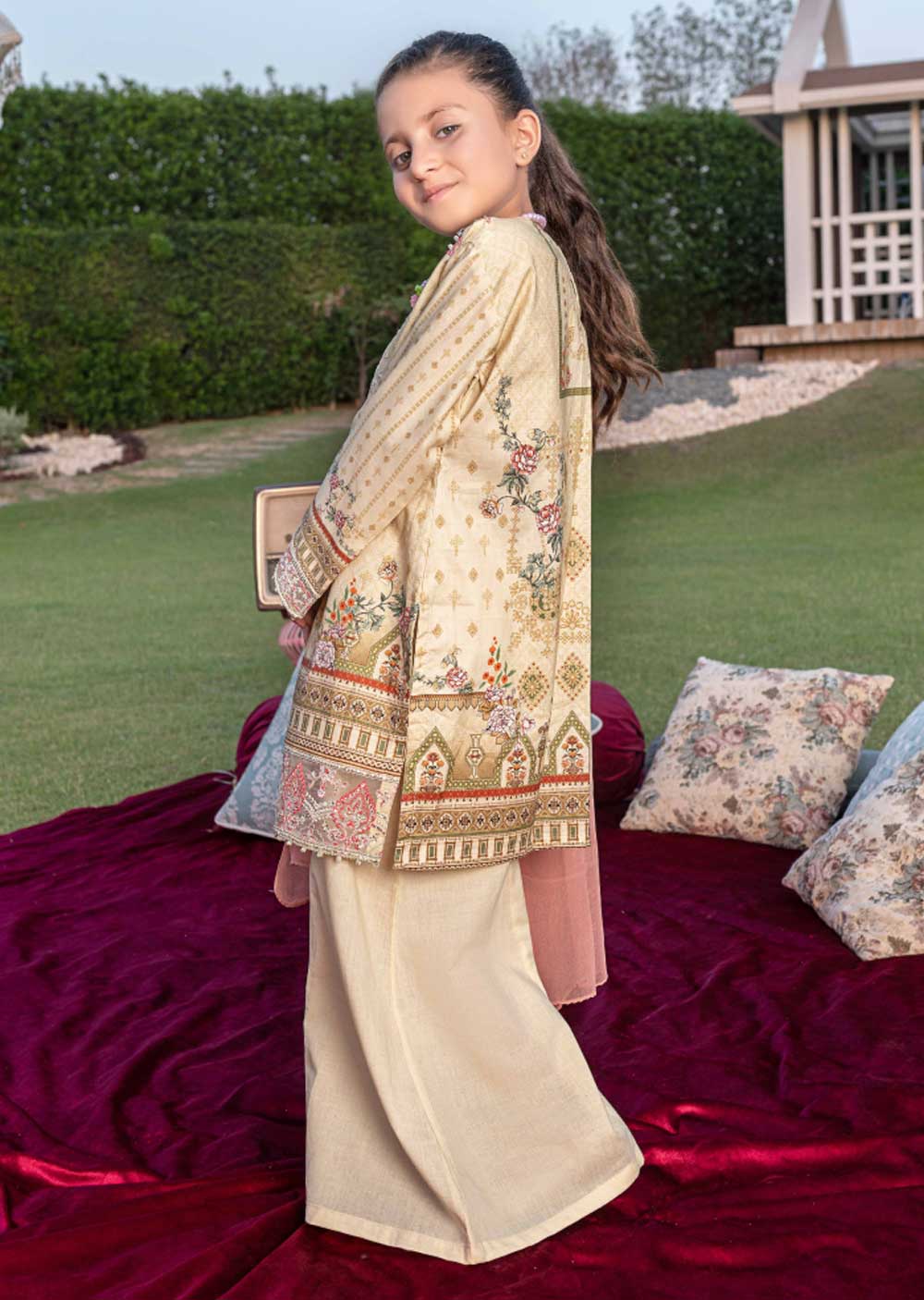 AL-700 - Readymade - Kids Luxury Lawn Collection by Ally's 2023 - Image 2