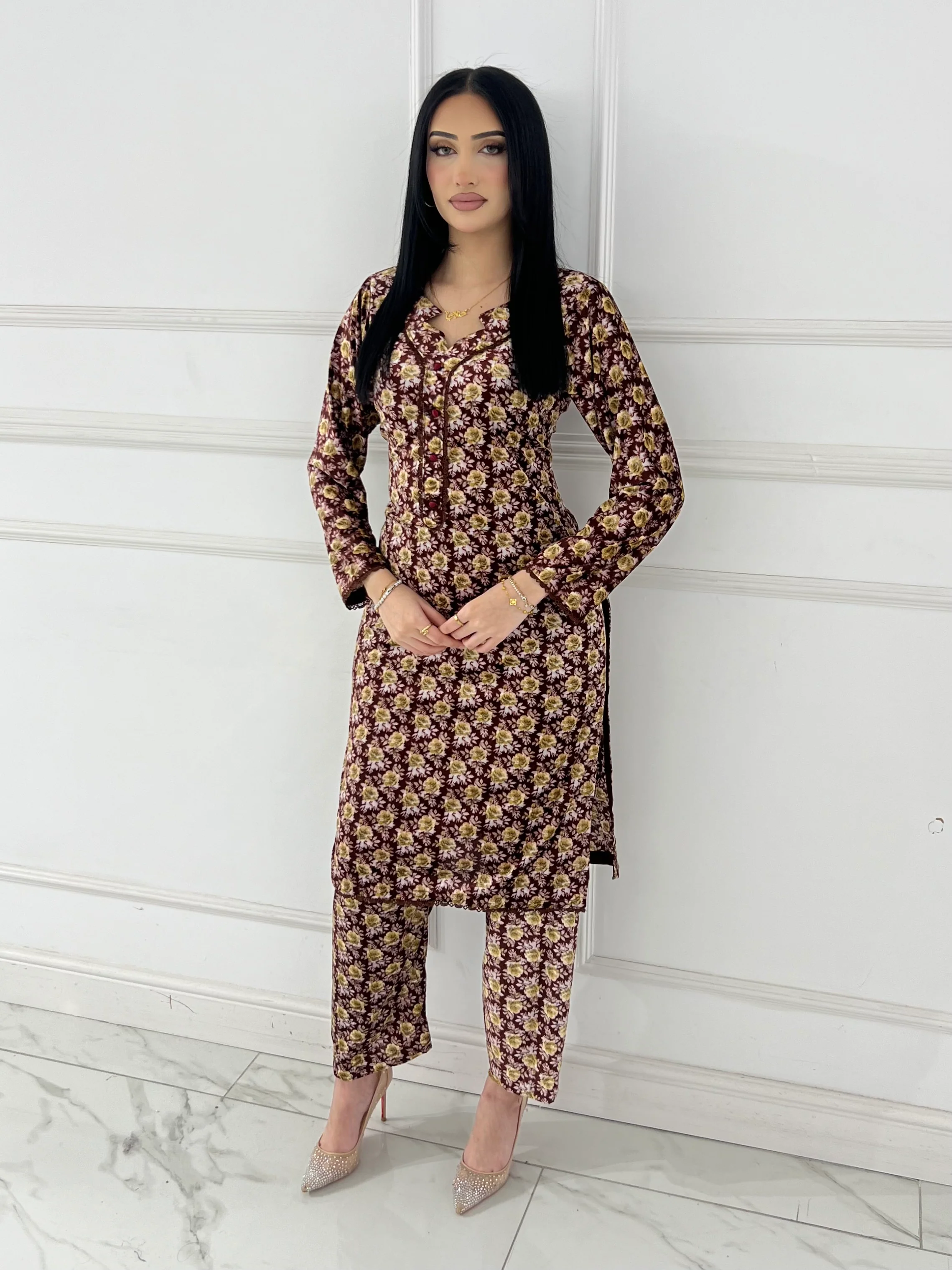 ALM-101 - PRINTED VELVET CO-ORD - Image 8