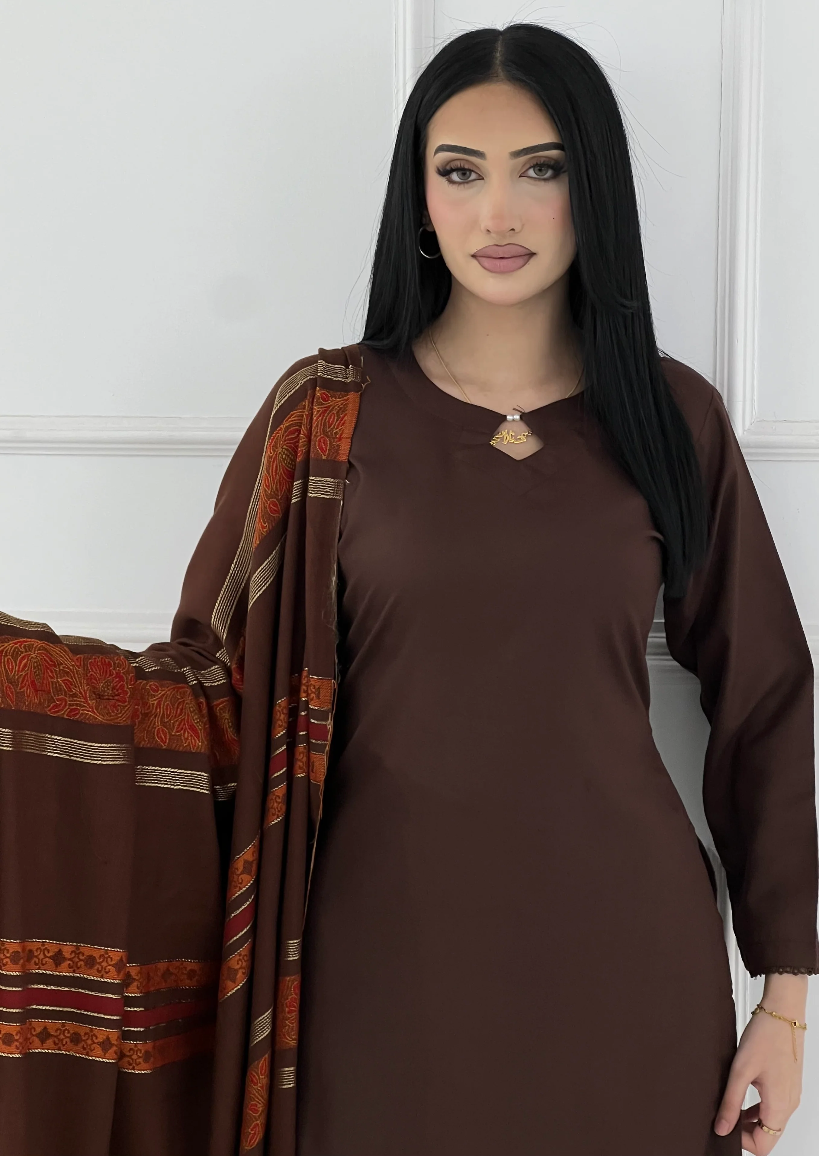 ALM-102 Winter Dhanak Suit with Multani Wool Shawl - Image 16