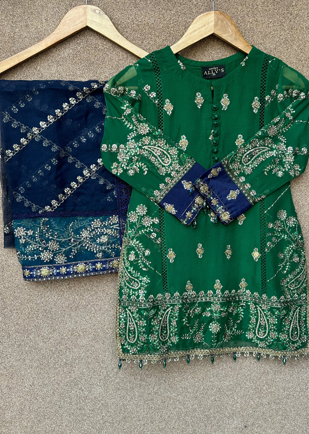 ALYZ-04 - Green - Readymade Kids Winter Suit by Ally's 2025 - Image 4