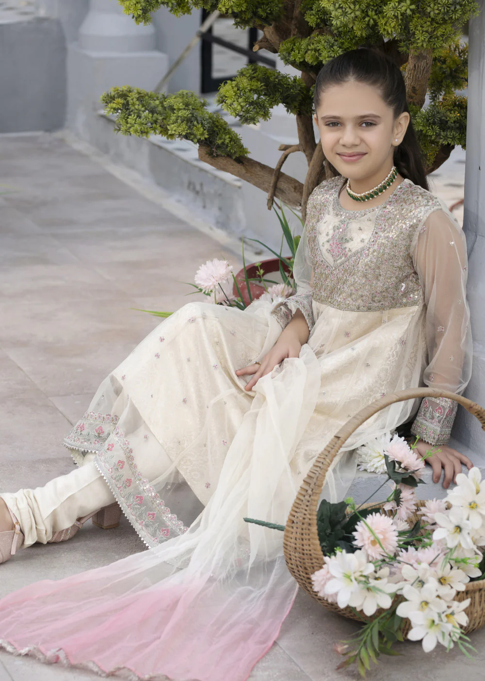 ALYZ-08 - White - Readymade Kids Winter Suit by Ally's 2025 - Image 3