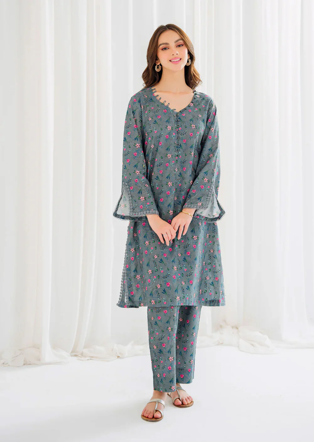 Amoli - Readymade 2 Piece Garnet Suit