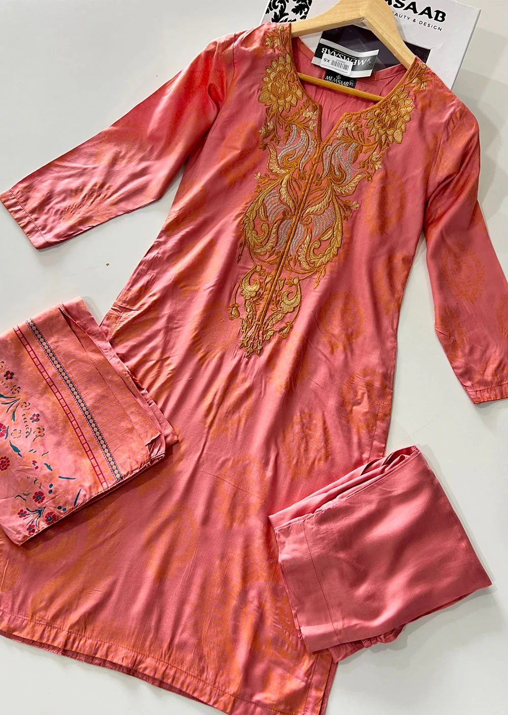 AMT44007-D Readymade Winter Linen Suit - Image 4