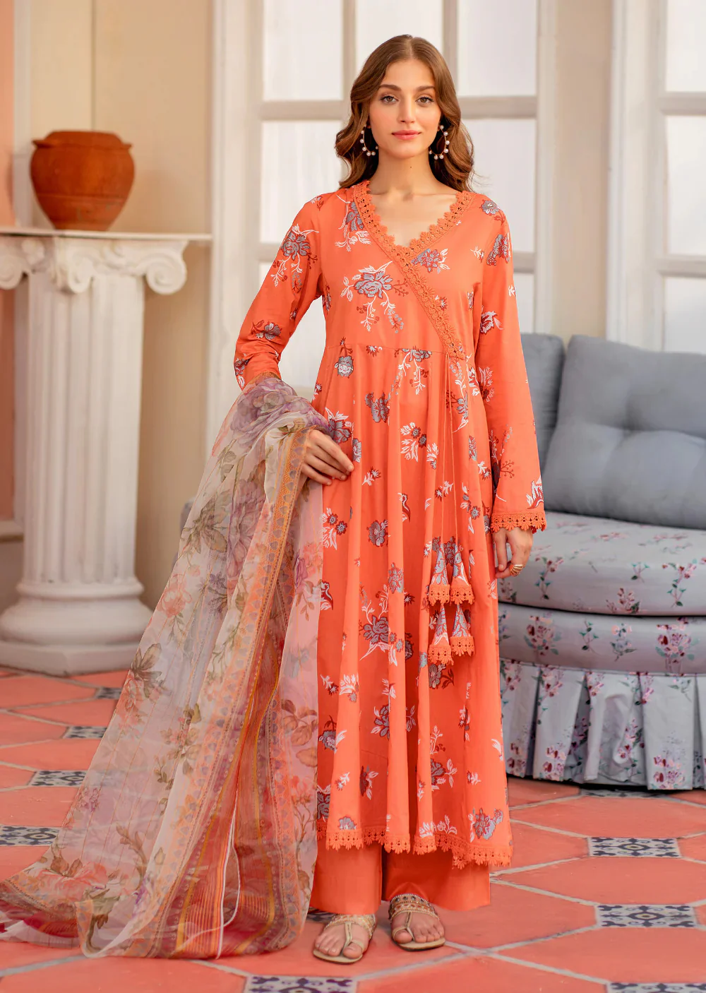 Anush - Readymade 3 Piece Garnet Suit