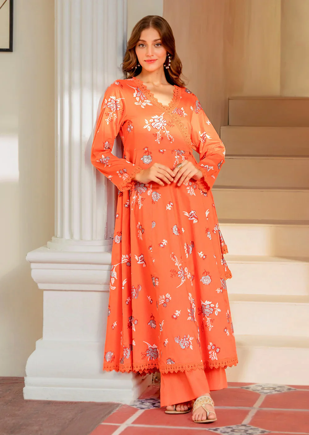 Anush - Readymade 3 Piece Garnet Suit - Image 4