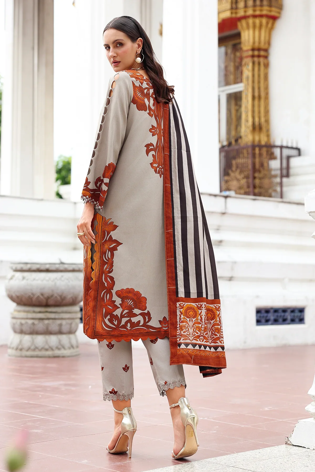 ANW6-05 CHARIZMA 3-PC Unstitched Embroidered Linen Collection 2025 - Image 4