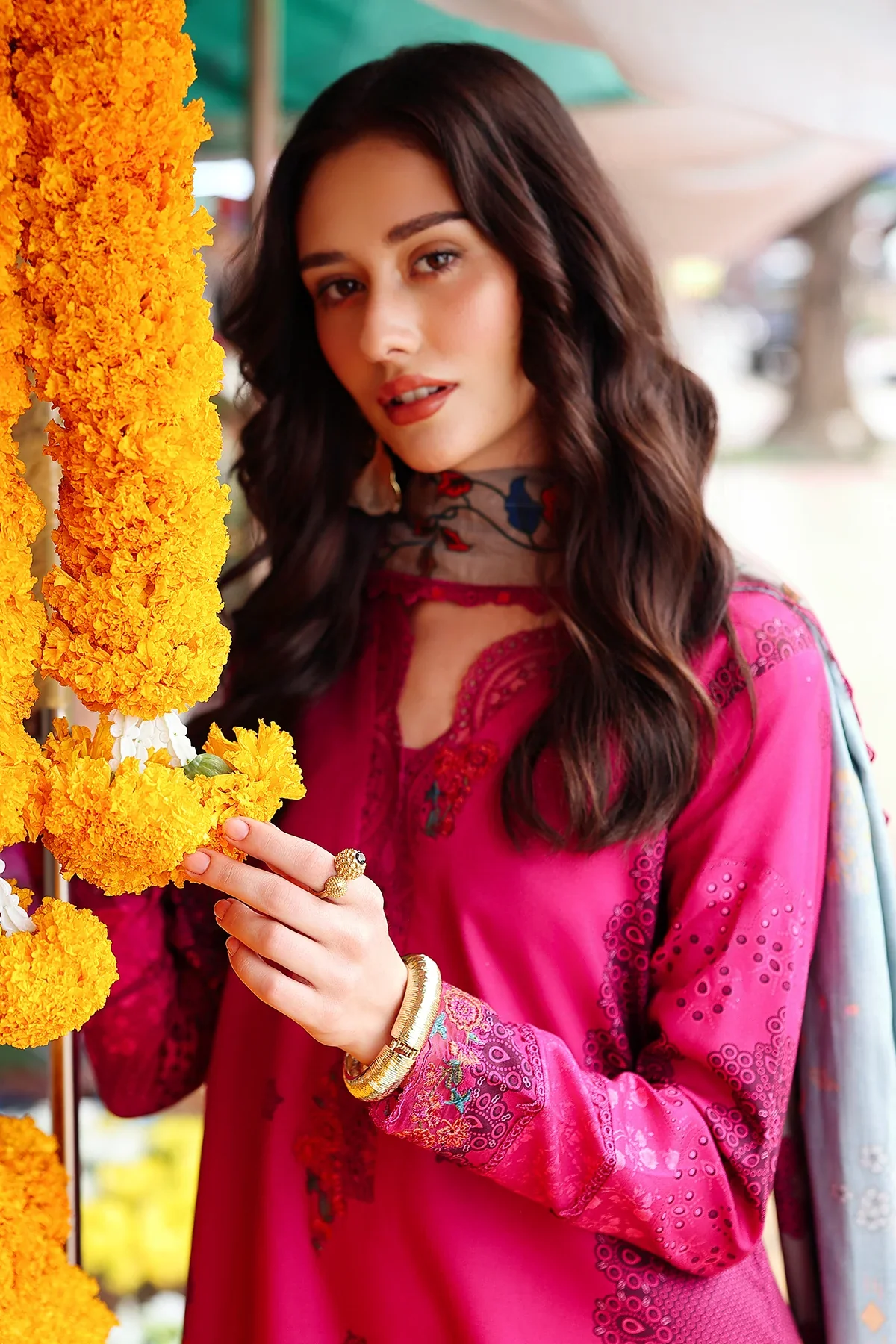 ANW6-06 CHARIZMA 3-PC Unstitched Embroidered Linen Collection 2025 - Image 6