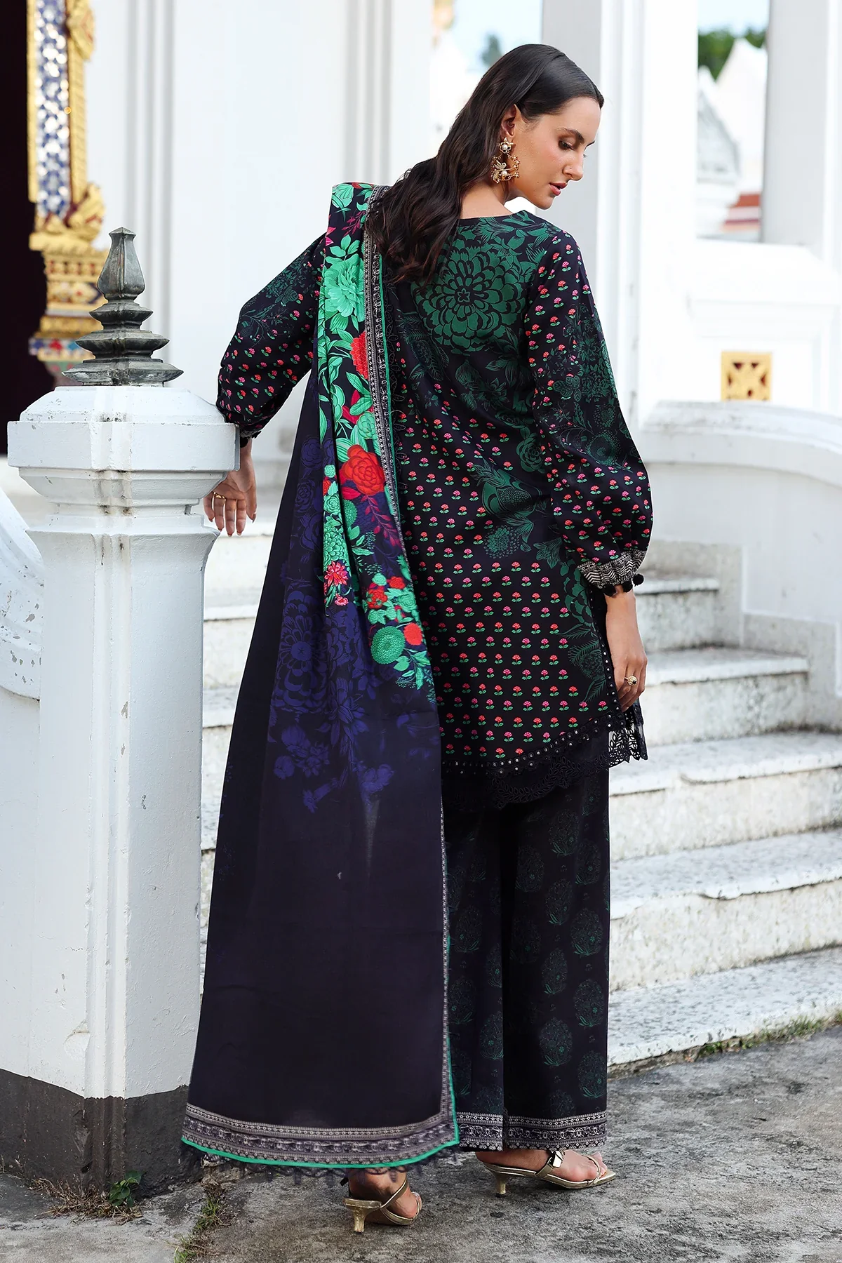 ANW6-07 CHARIZMA 3-PC Unstitched Embroidered Linen Collection 2025 - Image 4