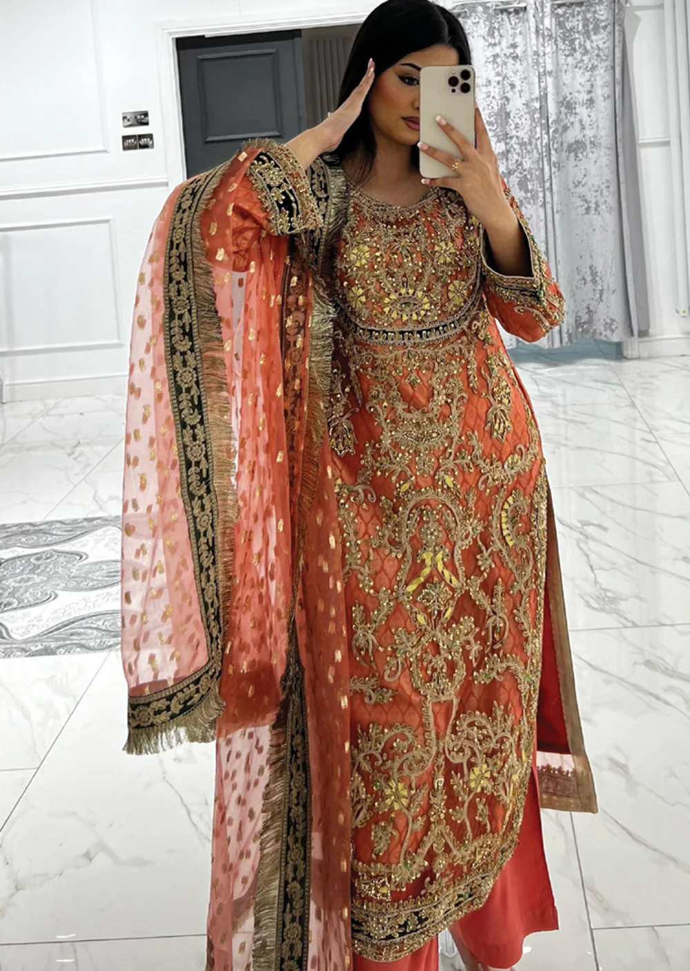 ARWS-08- Dark Pink - Readymade - ARW Chiffon Collection 2025 - Image 4