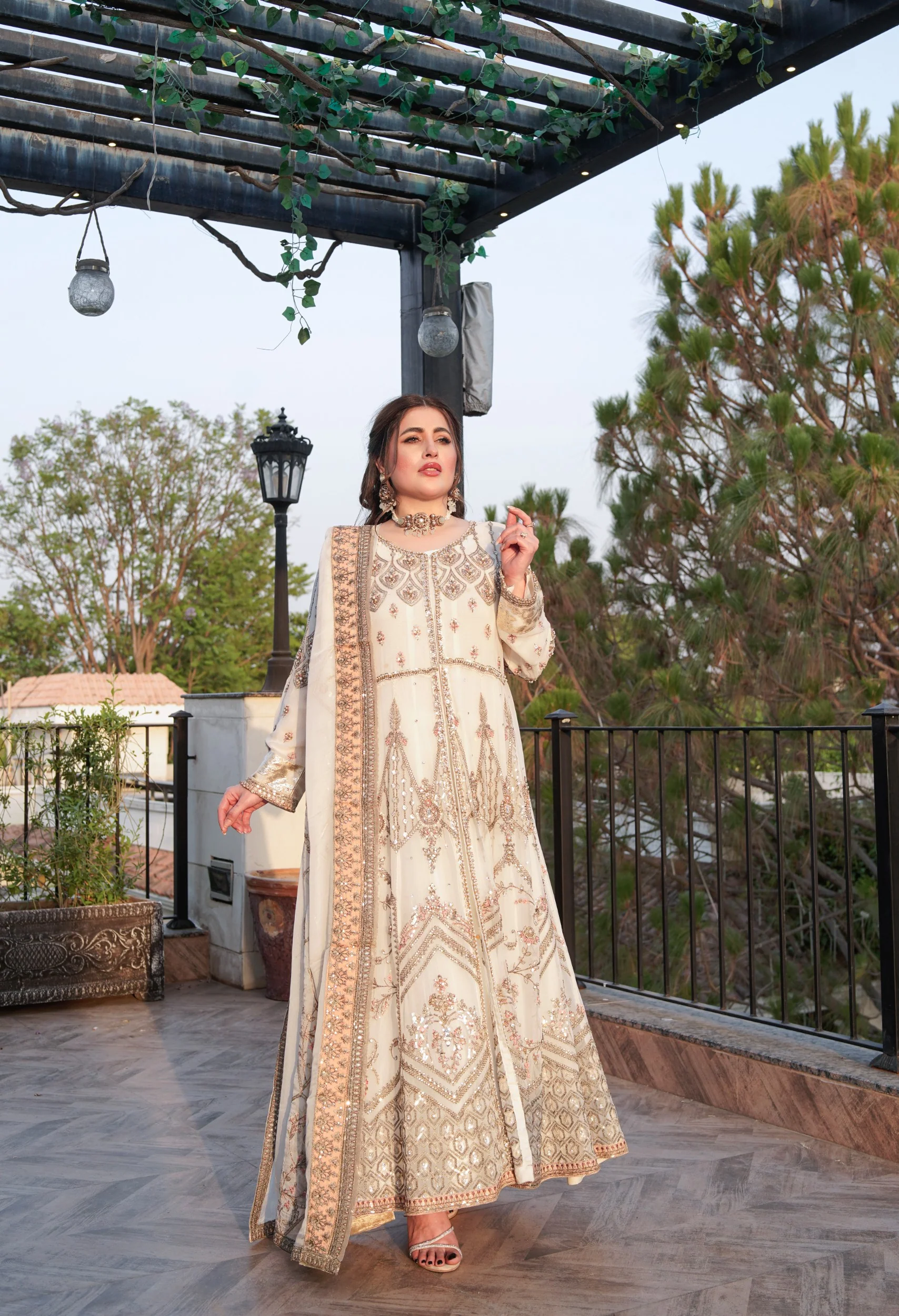 MARW-1600- Off White - Readymade Wedding Wear Outfit - Image 18