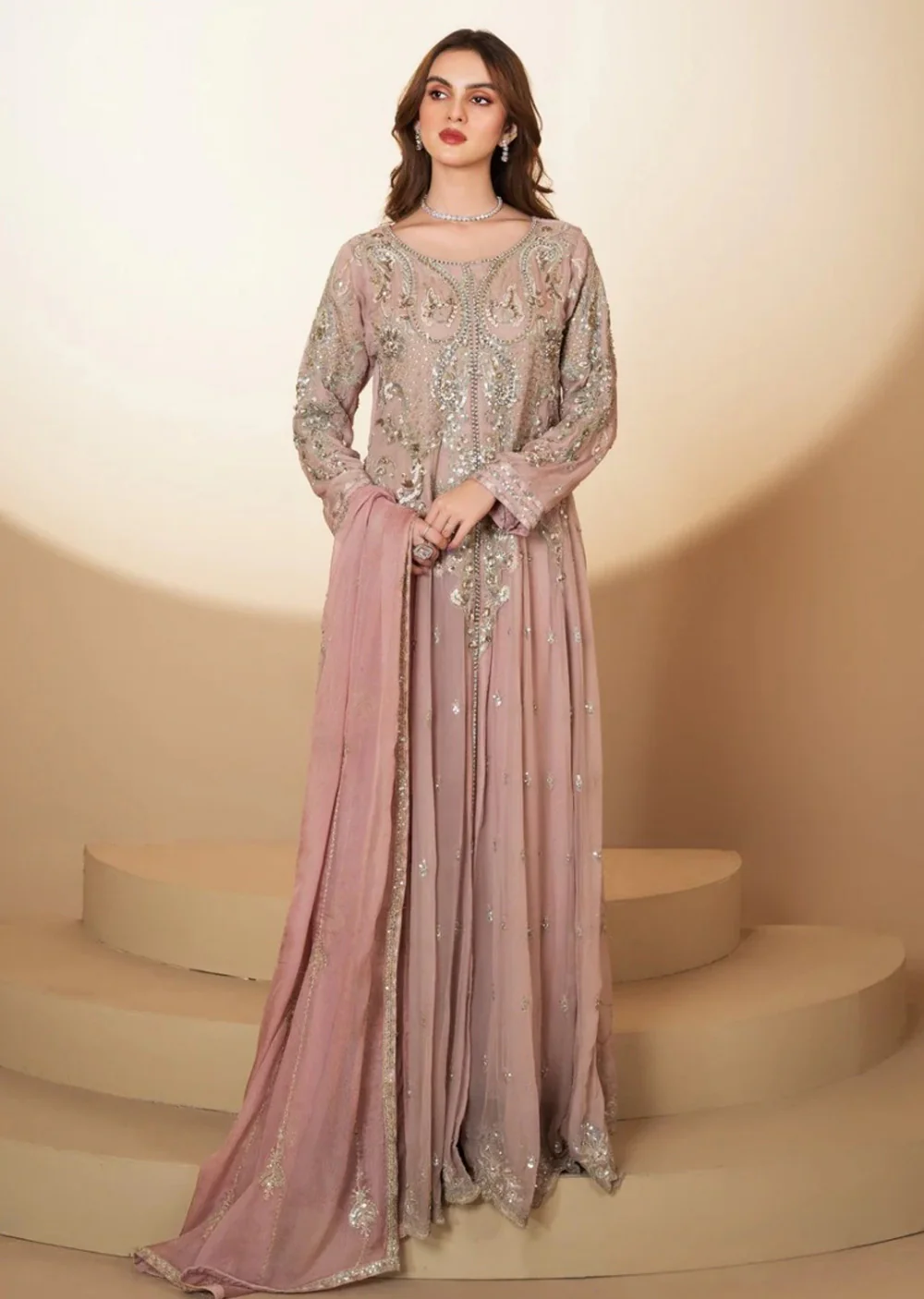 ARWS-15- Pink - Readymade - ARW Chiffon Collection 2025