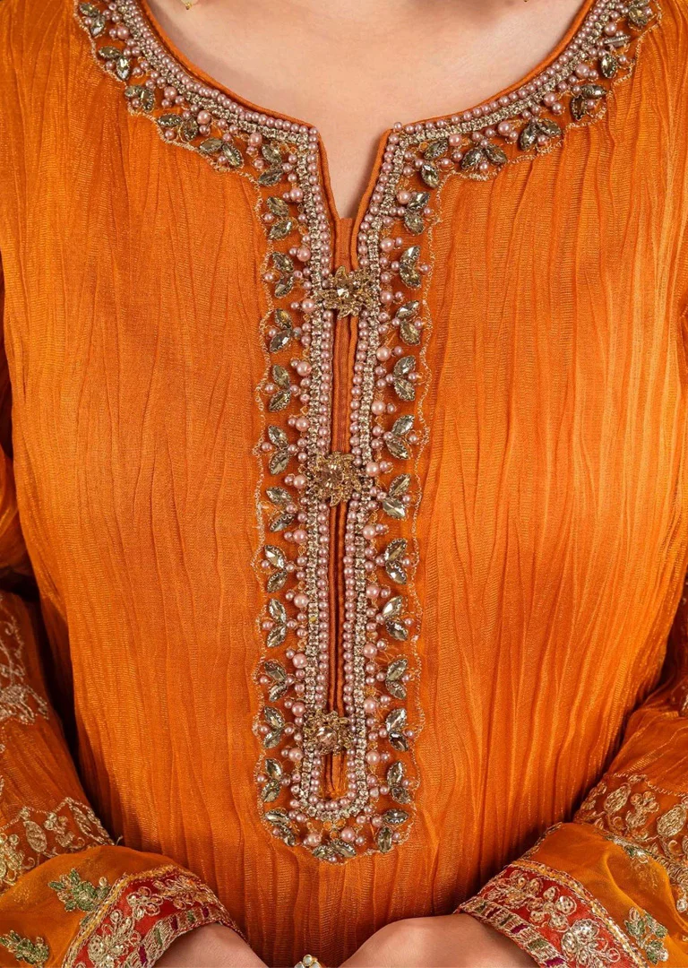 MARW-1609- Orange - Readymade Wedding Wear Outfit - Image 6