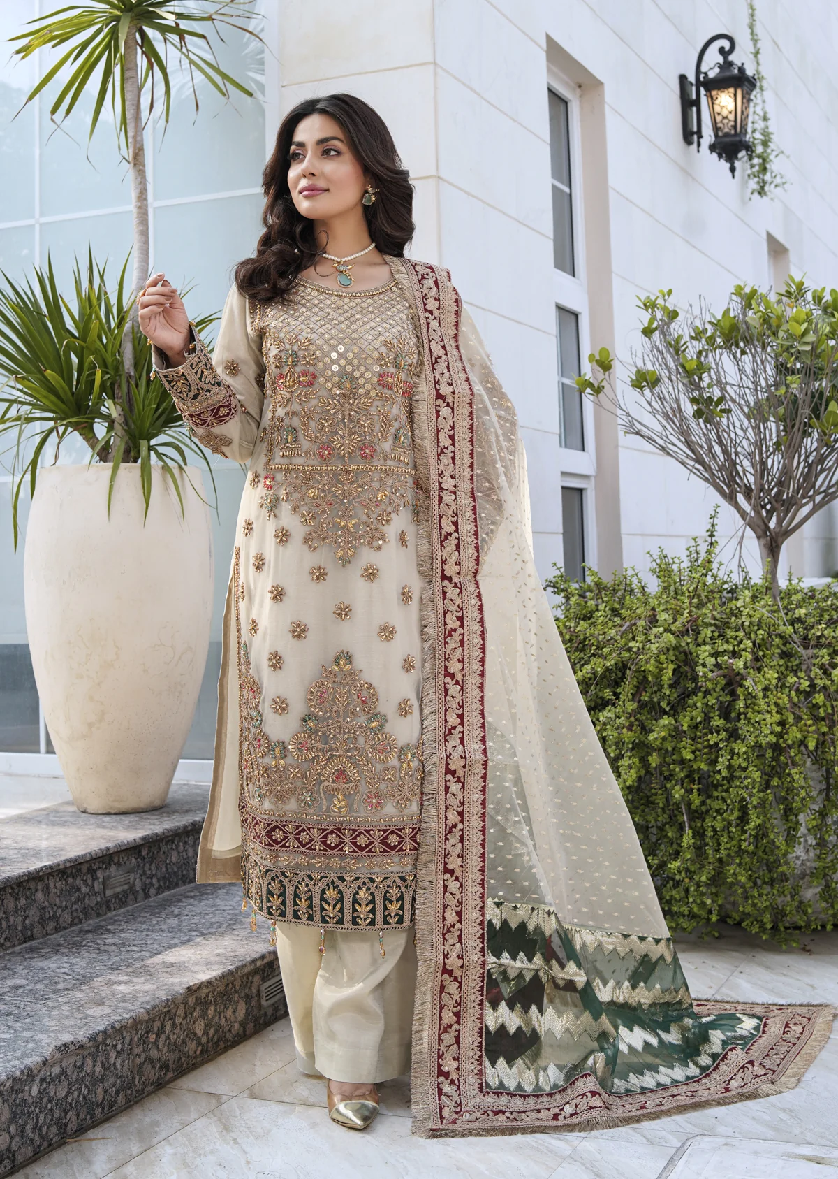 MARW-1611- Light Gold- Readymade Wedding Wear Outfit