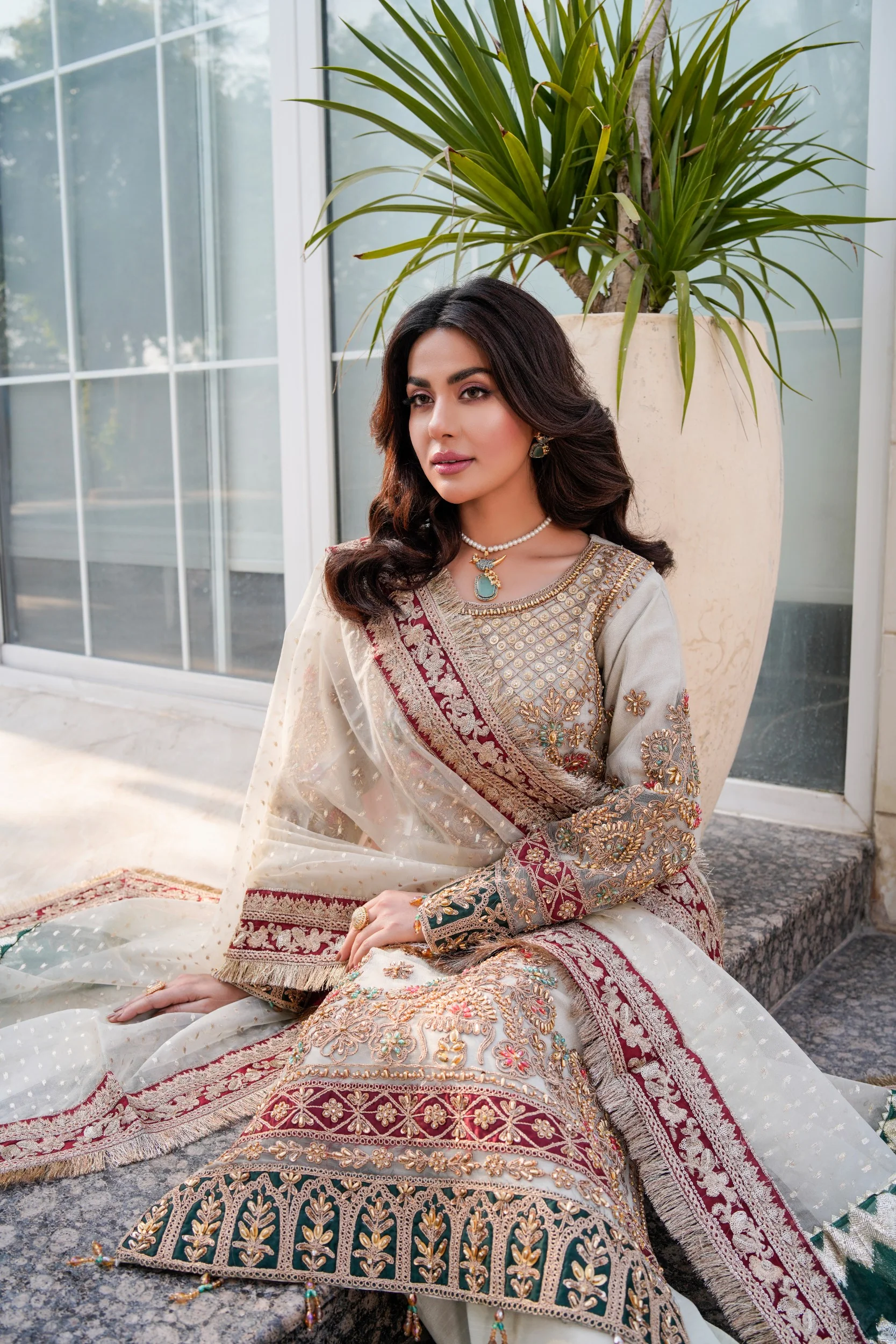 MARW-1611- Light Gold- Readymade Wedding Wear Outfit - Image 4