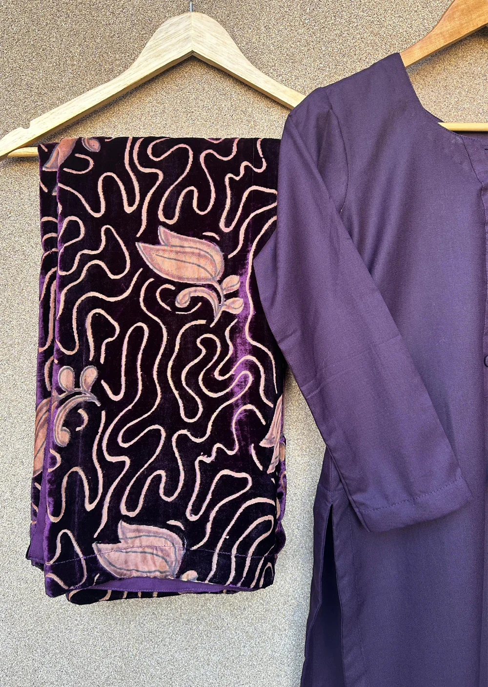 ASBC-01 - Purple - Readymade Dhanak with Palachi Shawl Suit - Image 7