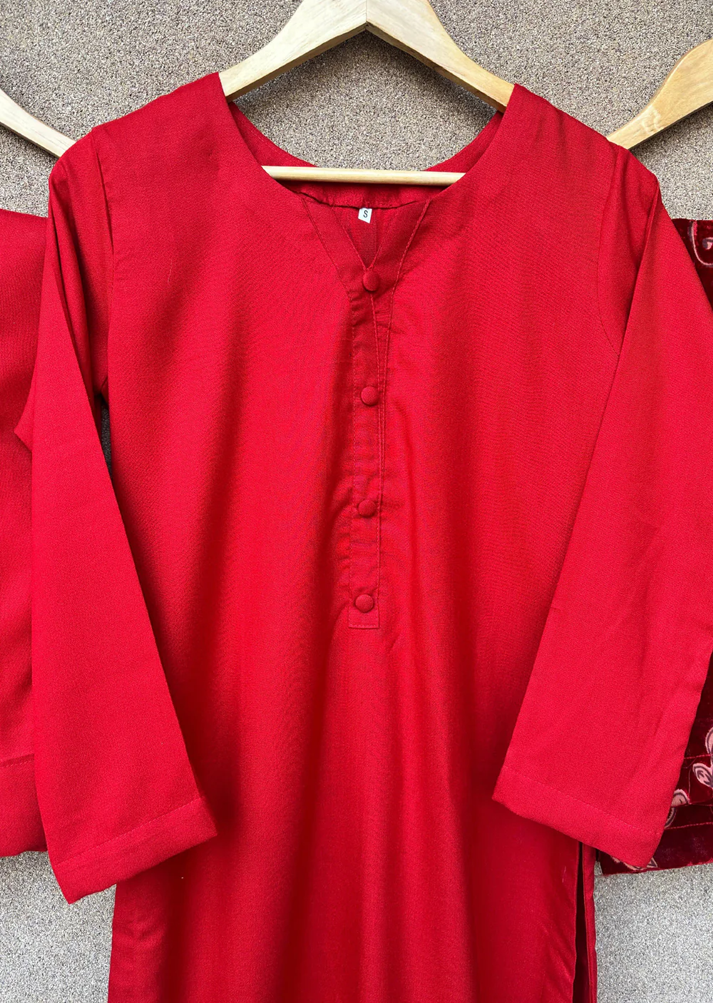 ASBC-01 - Red - Readymade Dhanak with Palachi Shawl Suit - Image 6