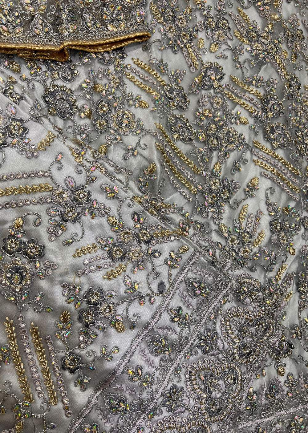ASF205 Light Grey Semi Stitched Net Suit - Image 2
