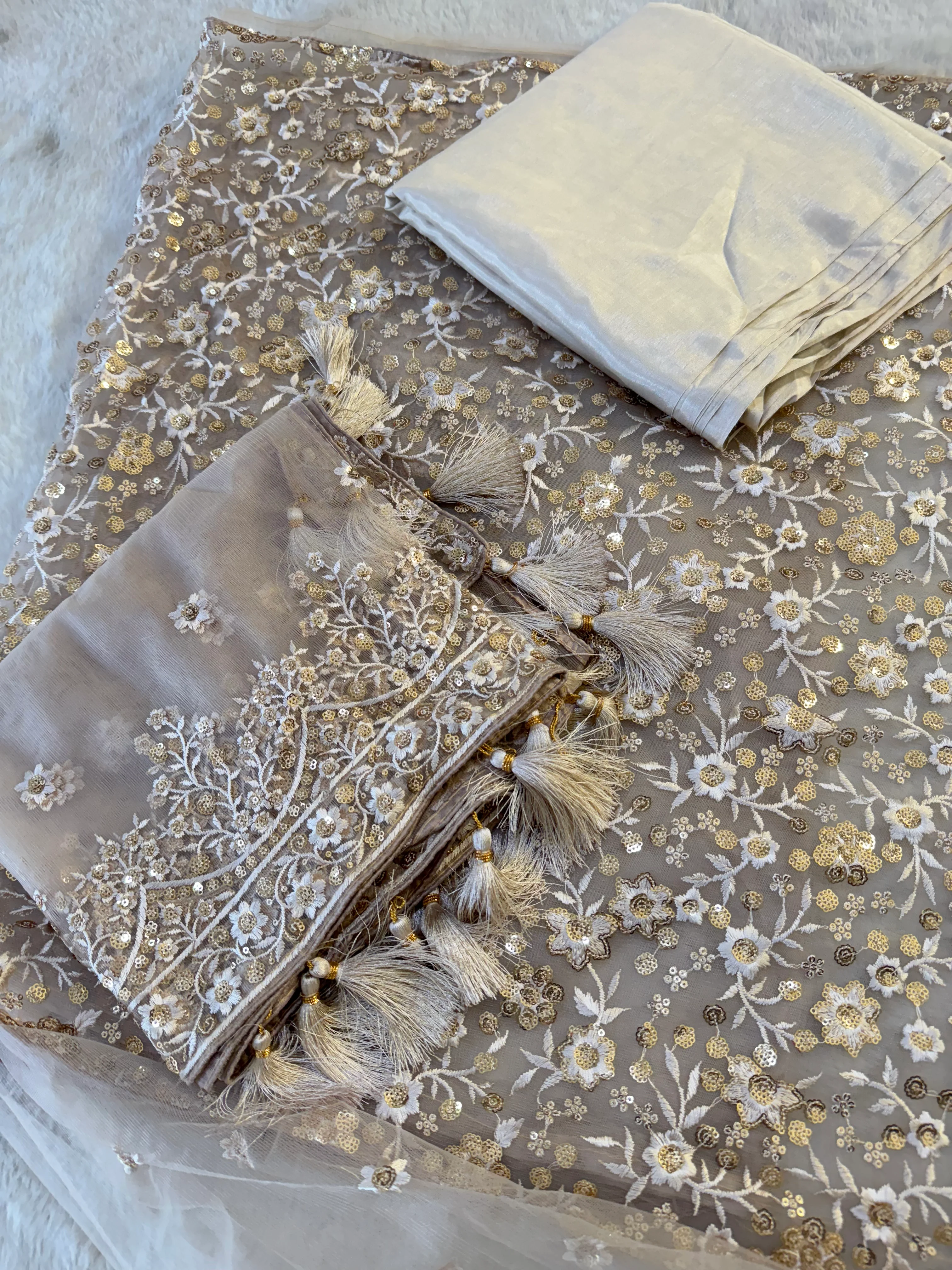 ASF8899 - Unstitched - Heavy Net Sequence Suit - Image 10