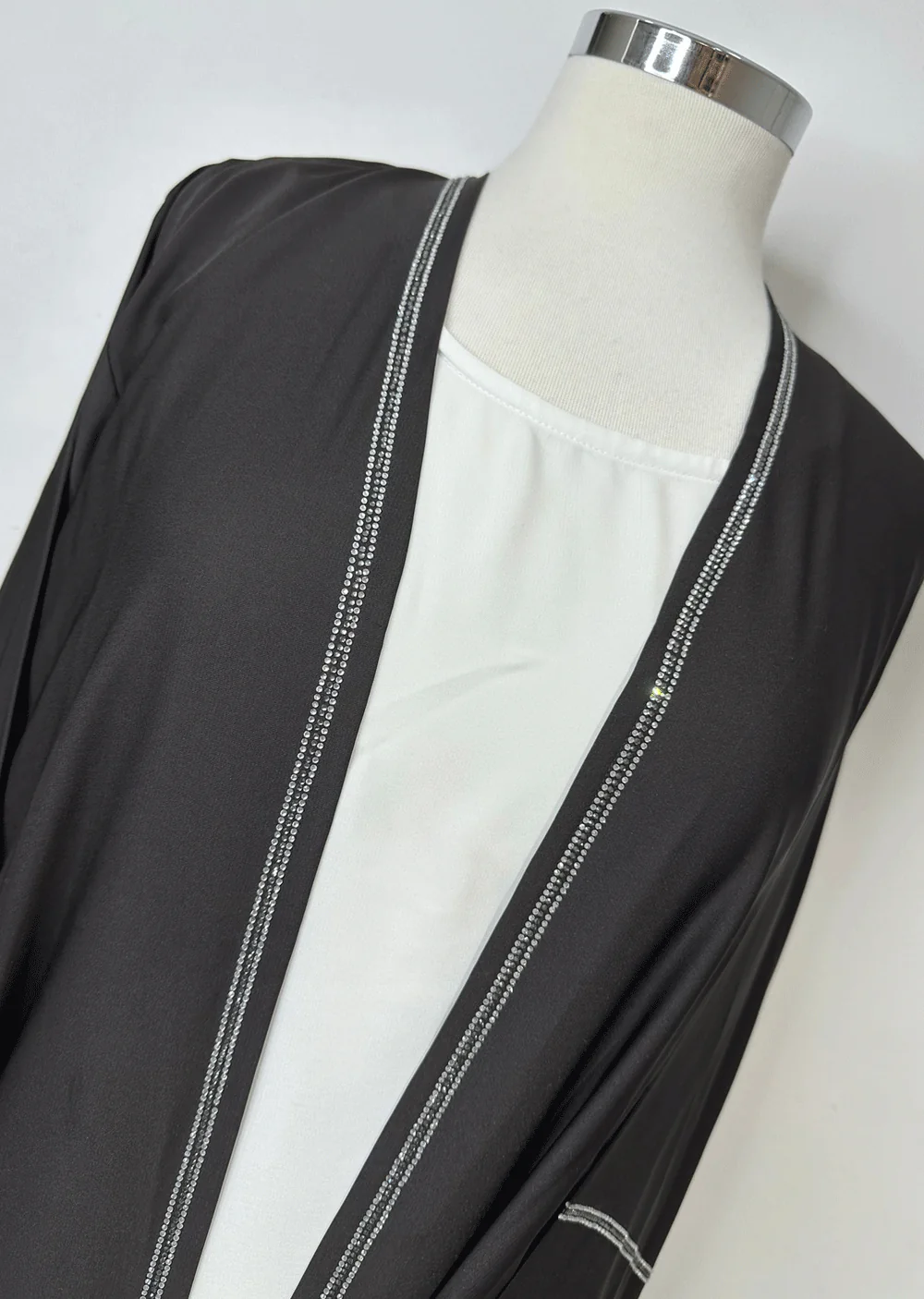 ASL-56 -Ayesha - Black Ladies Fancy Abaya - Image 6