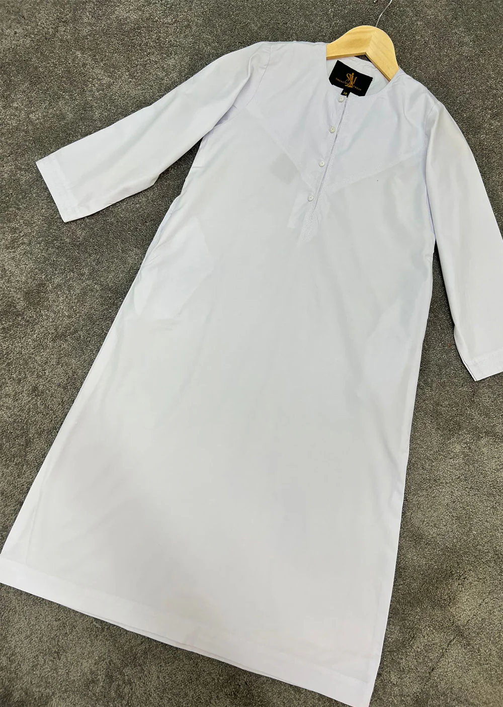 ASM03 Mens/Boys Omani Style White Thobe - Image 6