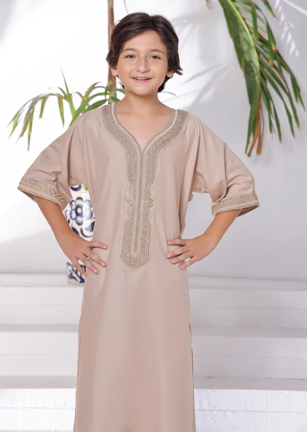ASM285 Gold Father & Son Lightweight Moroccan Thobe - Image 14