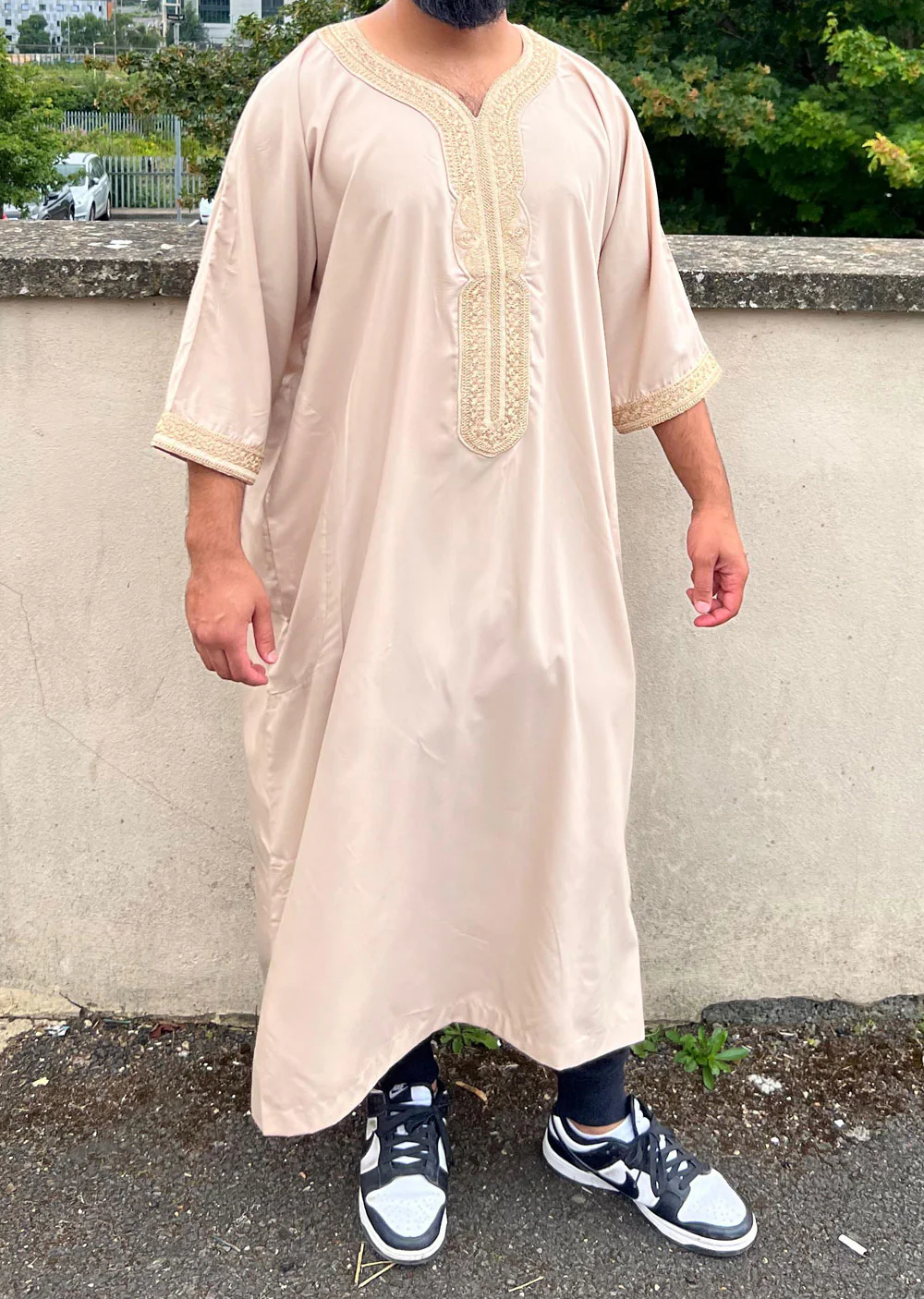 ASM285 Gold Father & Son Lightweight Moroccan Thobe - Image 3