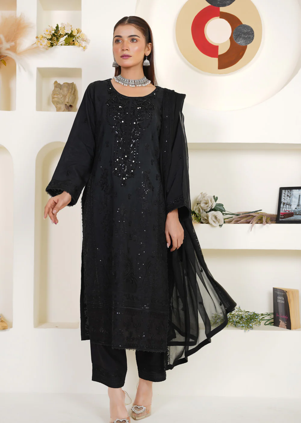 ATR-1138- Readymade Sehrish B Korian Silk - Image 11
