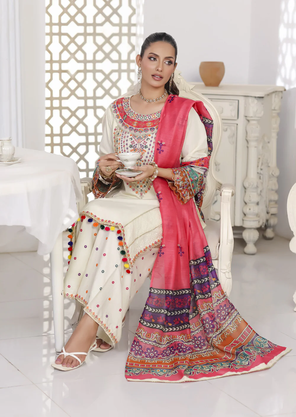 ATR-1157- Readymade Sehrish B Lux Cotton - Image 16