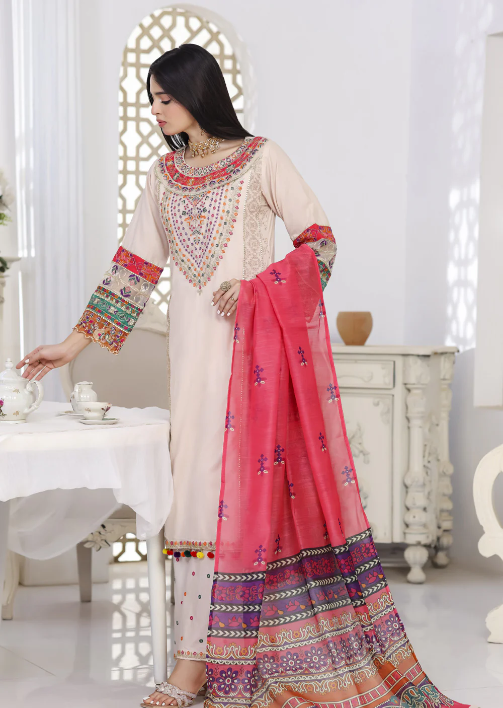 ATR-1157- Readymade Sehrish B Lux Cotton - Image 3