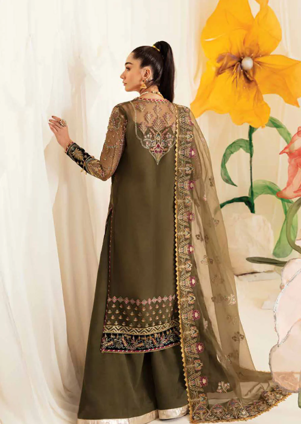 AZ-V4-02 - Unstitched - Fleur de lis Collection by Afrozeh 2023 - Image 2