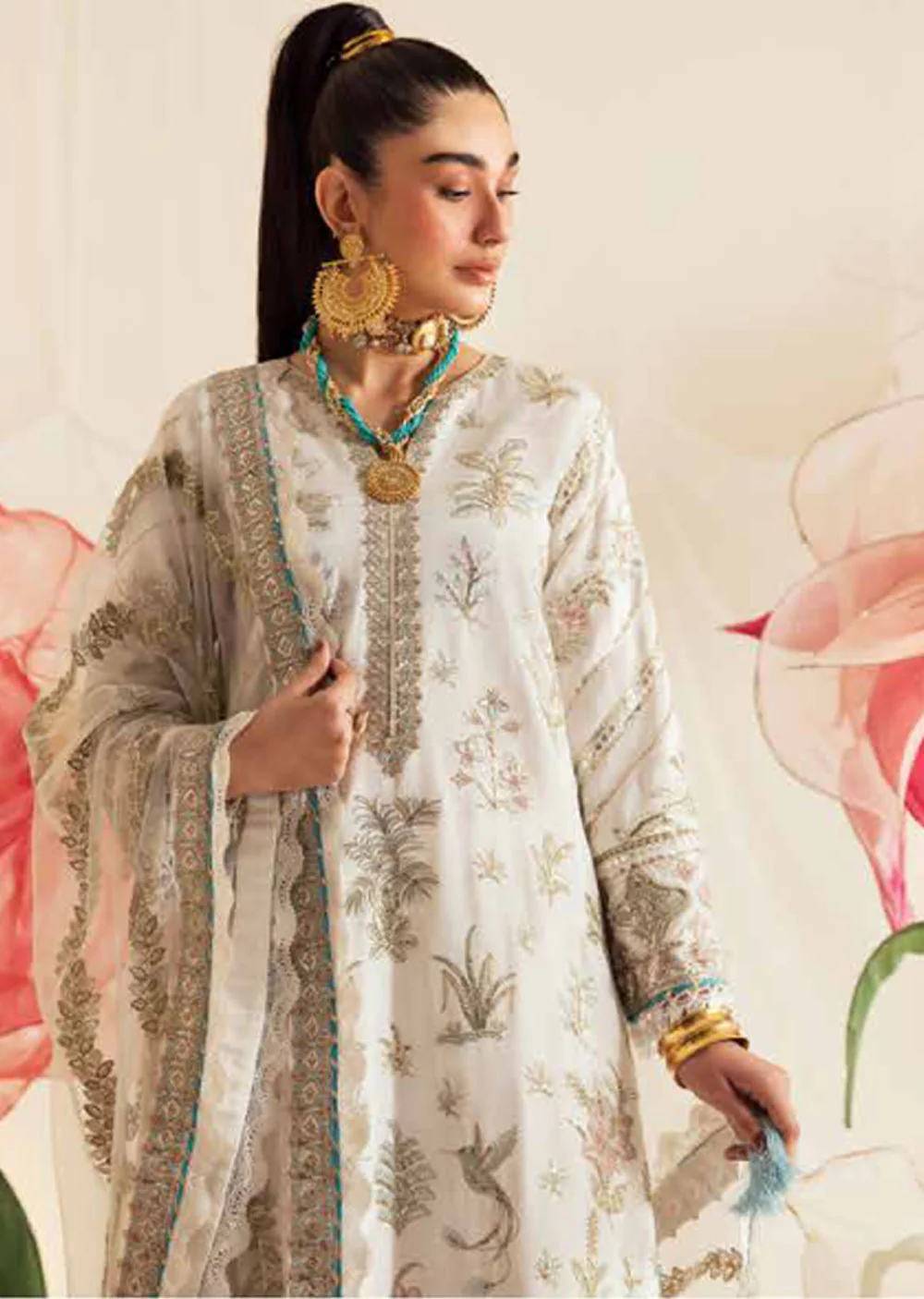 AZ-V4-03-R - Readymade - Fleur de lis Collection by Afrozeh 2023 - Image 2