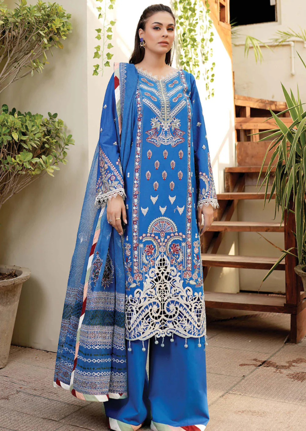 B-1106 - Unstitched - Bahaar Luxury Lawn Collection 2023