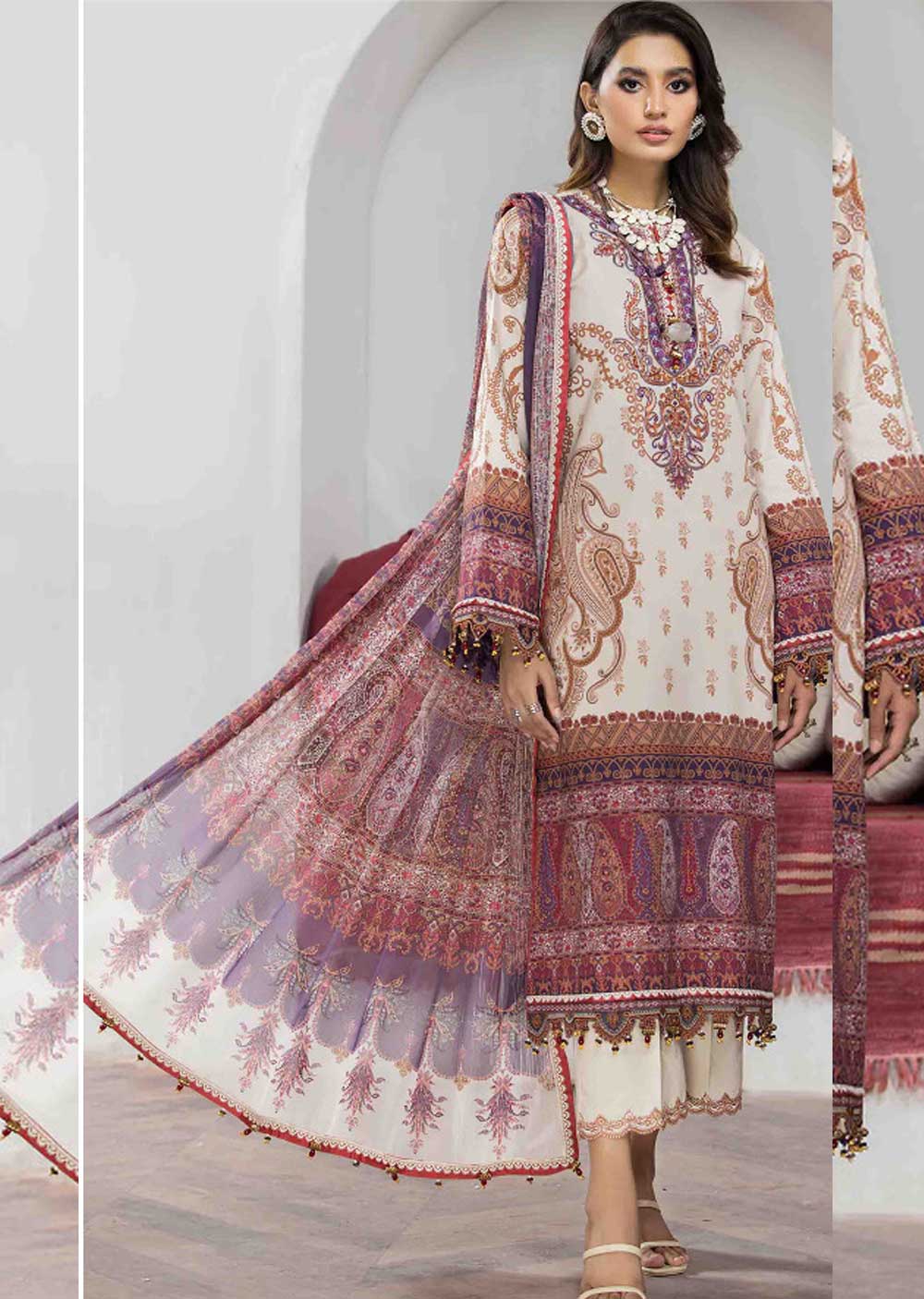 BDR-04 - Unstitched Anaya Digital Dhanak Inspired suit 2022