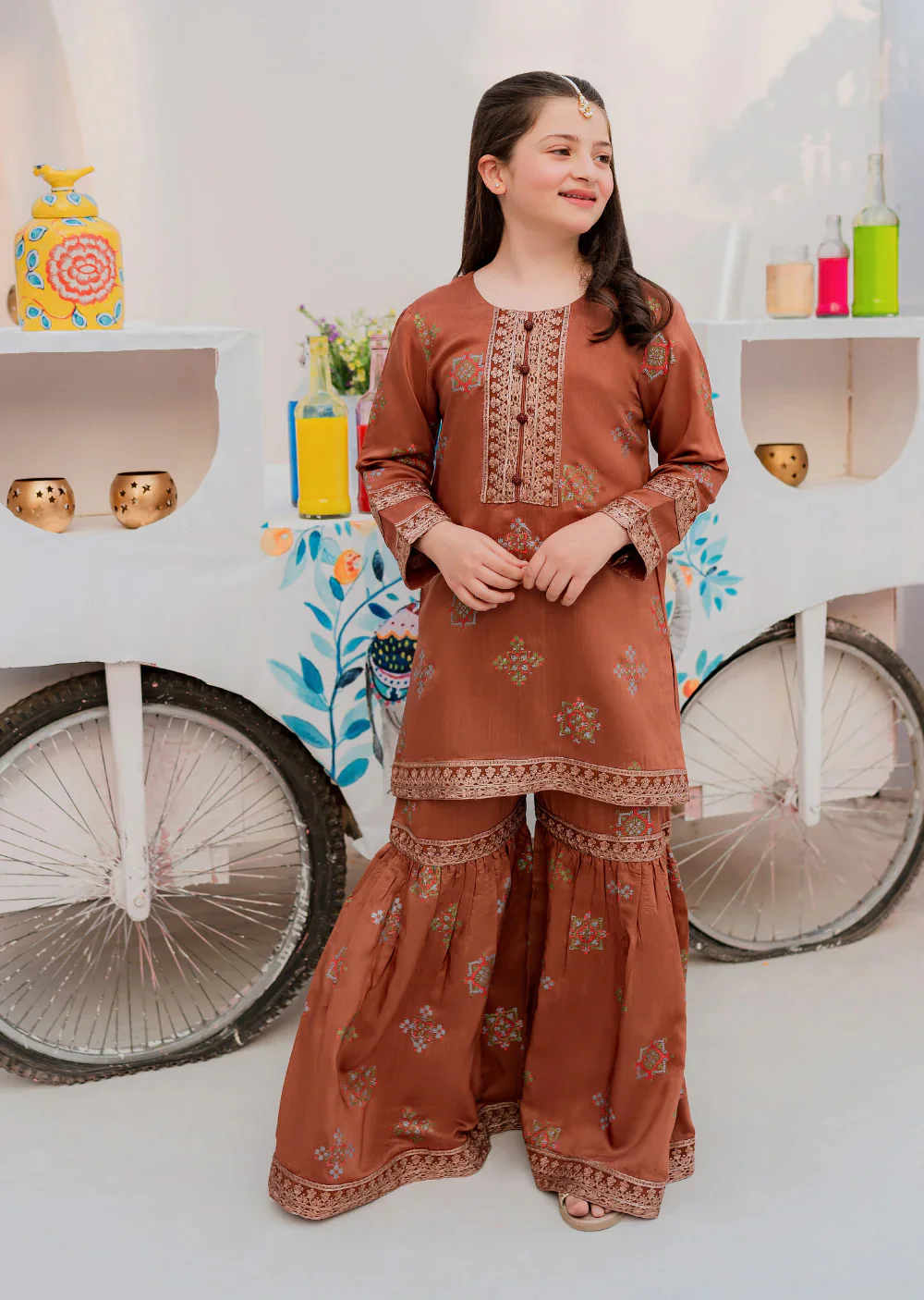 Beena - Readymade Kids Suit by Garnet 2024