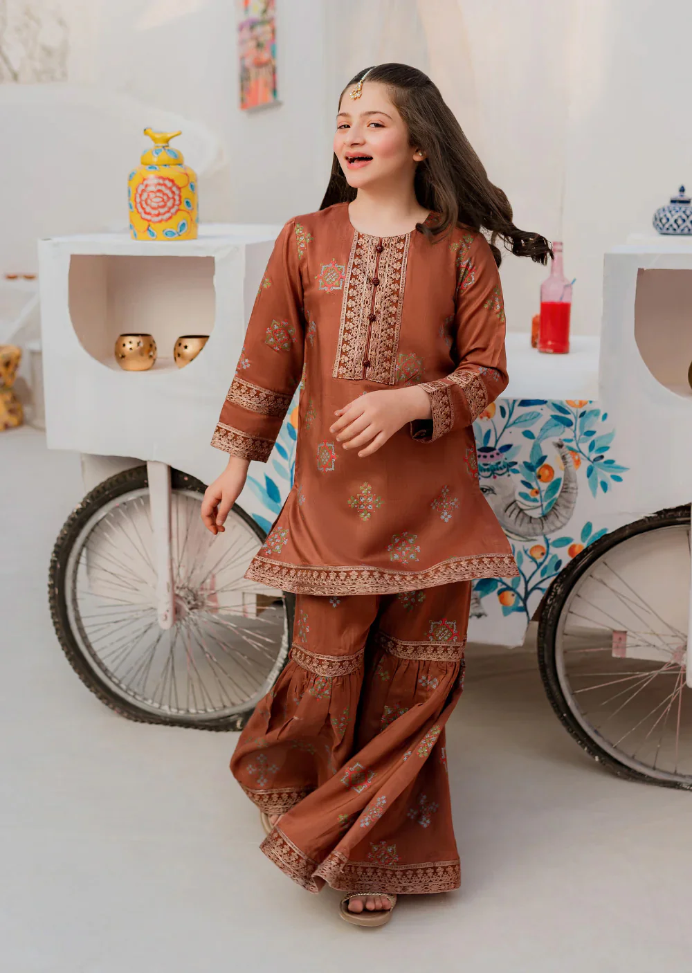 Beena - Readymade Kids Suit by Garnet 2024 - Image 3